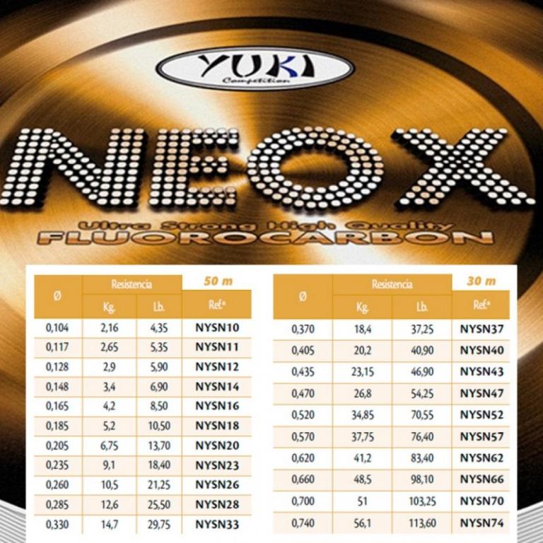 FLUOROCARBONE SEAGUAR Yuki NEOX 0.20 Mm - 50M - 6.75 Kg - Ligne De Pêche Invisible Et Résistante